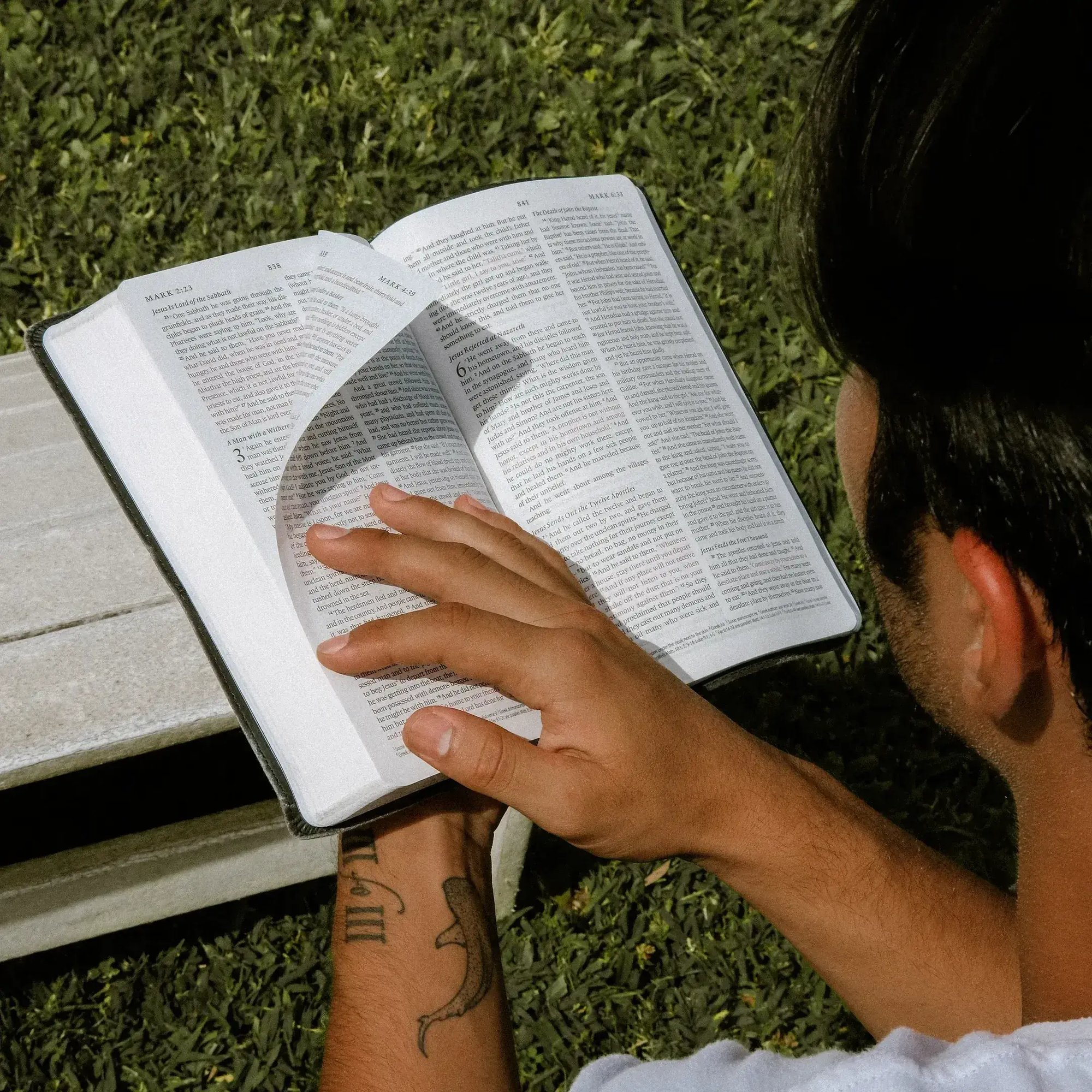 Person Reading Bible