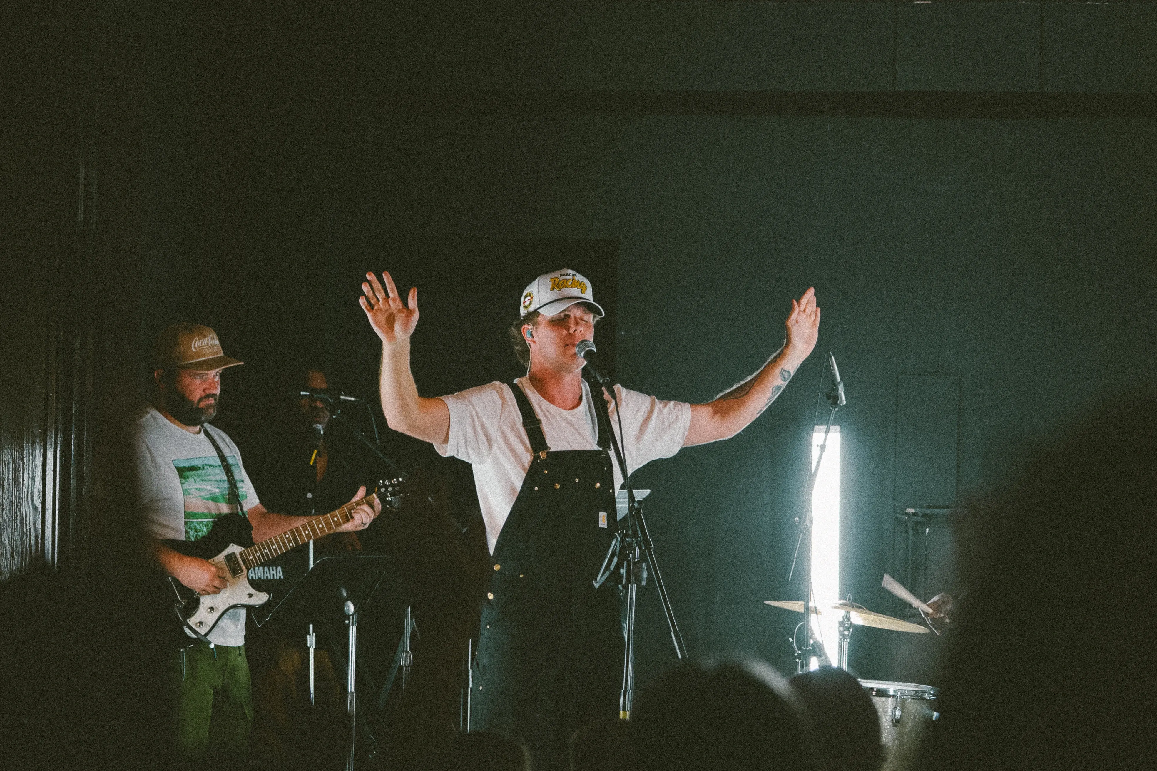 Leading the room in worship at Monday Nights in Nashville